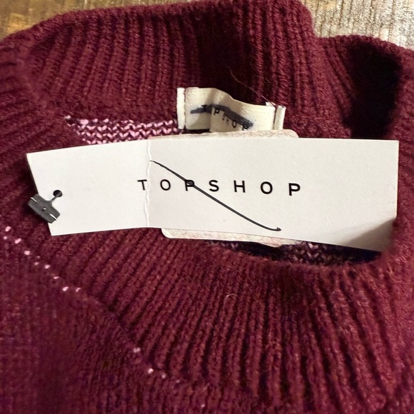 Topshop Maroon 'Choose Happy' Sweater - Picture 5 of 9